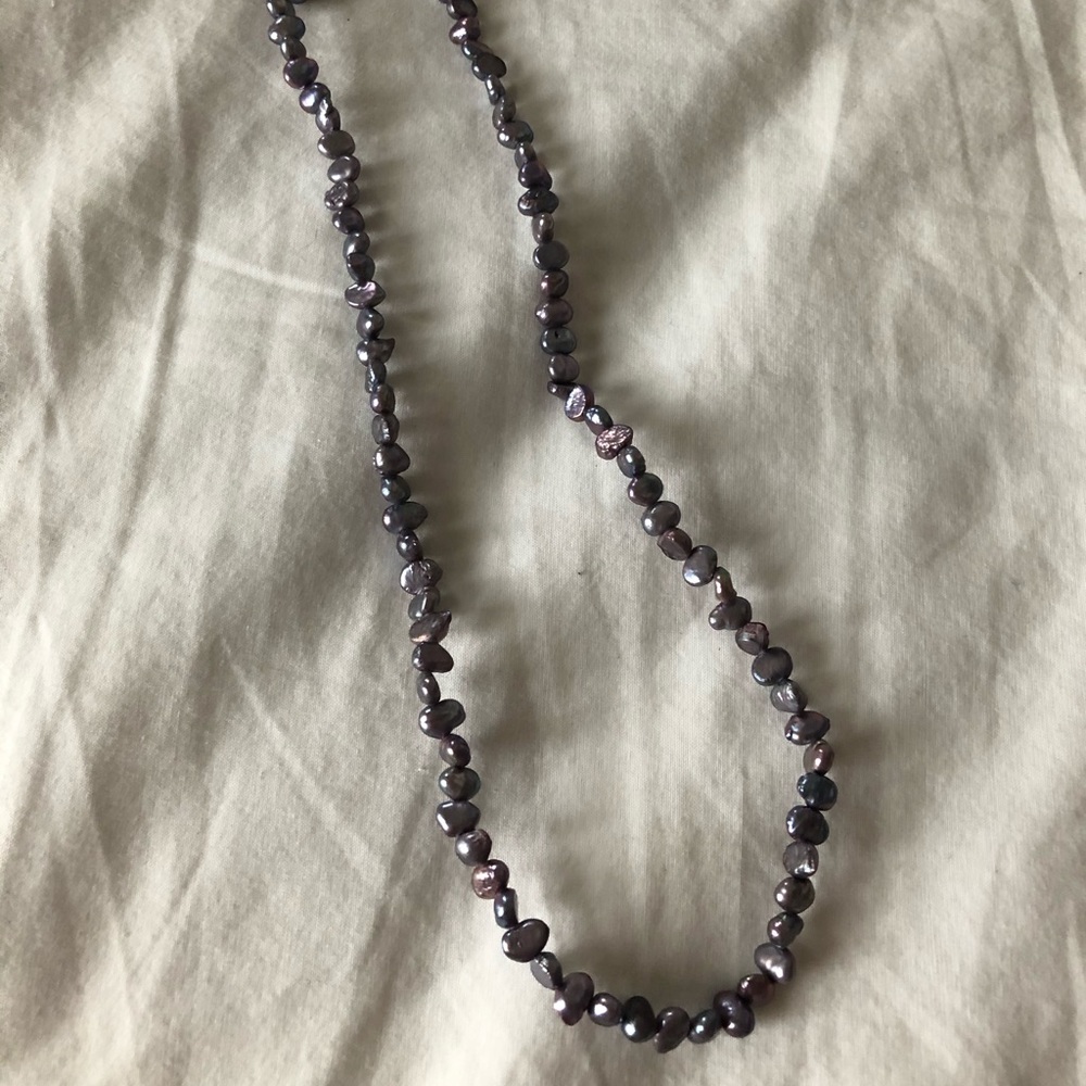 Beautiful Dark Purple Fresh Water Pearl Necklace